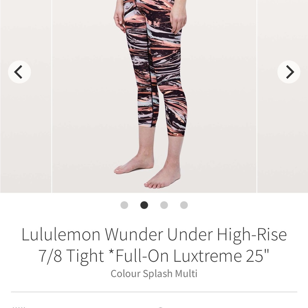 Lululemon Wunder Under High-Rise 7/8 Tight - Multi-Color